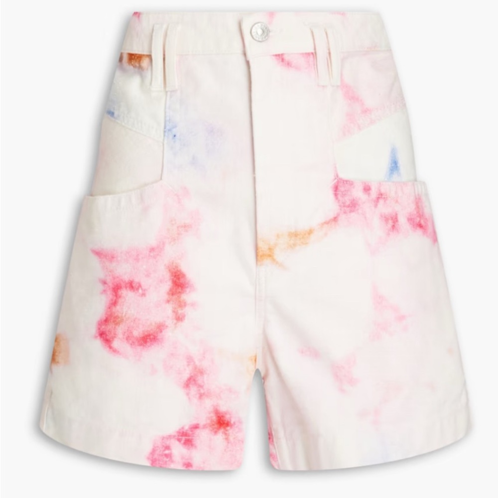 Isabel Marant High Waist Tie-Dye Shorts